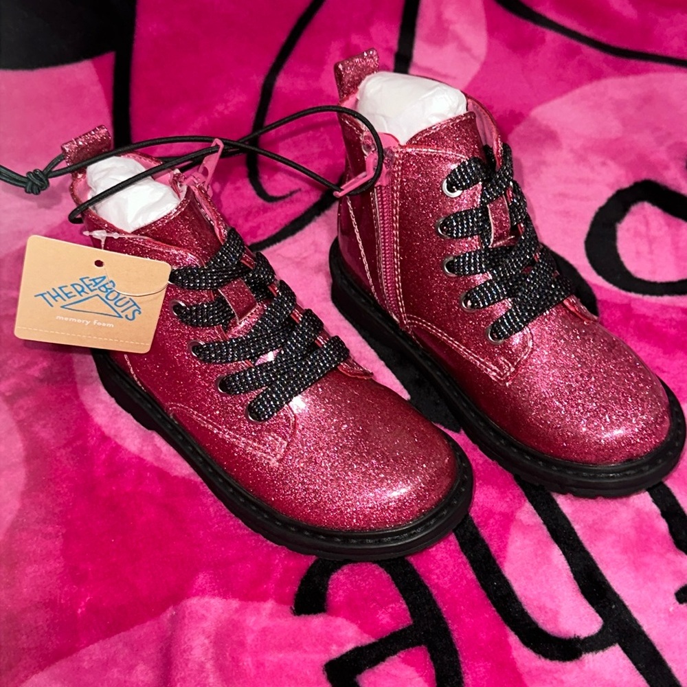 Thereabouts Lil Reese Sparkle Pink Toddler Boot 9 M